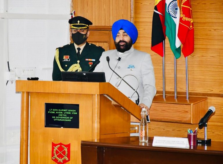 राज्यपाल लेफ्टिनेंट जनरल गुरमीत सिंह (से नि ) ने प्रशिक्षण प्राप्त कर रहे सैन्य अधिकारियों का उत्साहवर्धन किया