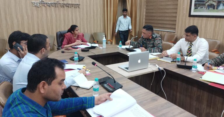 Under the chairmanship of District Magistrate Mrs. Sonika, a meeting was organized with officials of the Army and Revenue Department in Rishiparna Auditorium regarding the demarcation of Army land in the district and implementation of various development schemes under the cantonment area and operation of government works and various proposals by the Army and Administration.  Went