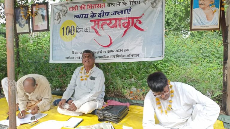 100वें दिन उत्कल सर्वोदय मंडल के अध्यक्ष मिहिर प्रताप दास* उपवास पर बैठे हैं